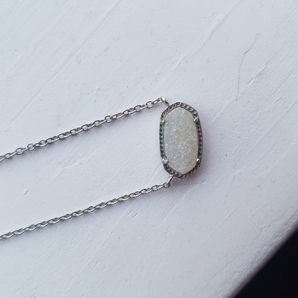 Elisa Pendant Necklace in Iridescent Drusy - Picture 3 of 3